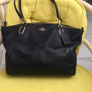 Coach Black Leather Shoulder Tote